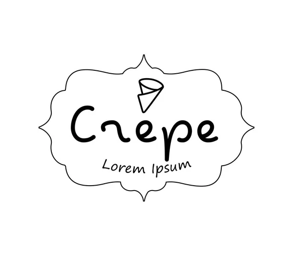 Conception de logo de crêpe — Image vectorielle
