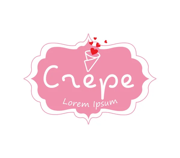 Krepplogo Design mit Liebe — Stockvektor