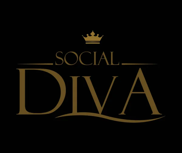 Projektowanie Logo Diva — Wektor stockowy