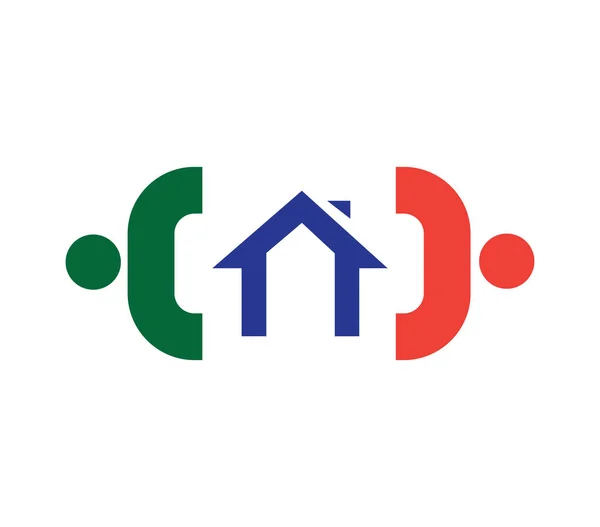 Design de ícones de família com casa — Vetor de Stock