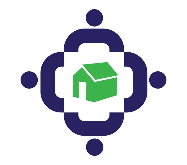 Familie ikon design med hjem – Stock-vektor