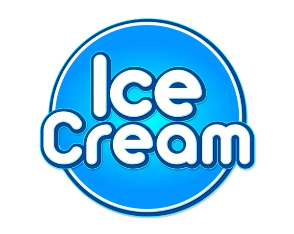 アイスクリームのロゴデザイン — ストックベクタ