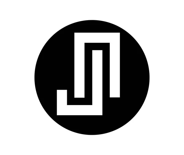 JN Monogram Concept — Stock Vector