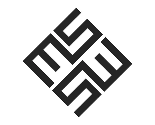 MS Logo Design — Stock Vector