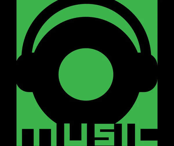 Diseño del logotipo de música — Vector de stock