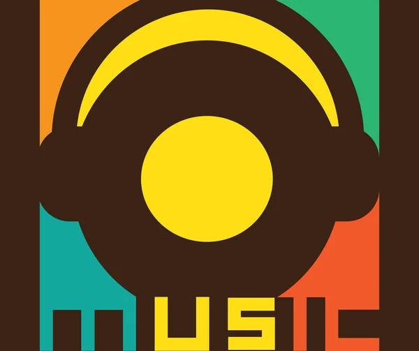 Music logo design — стоковый вектор