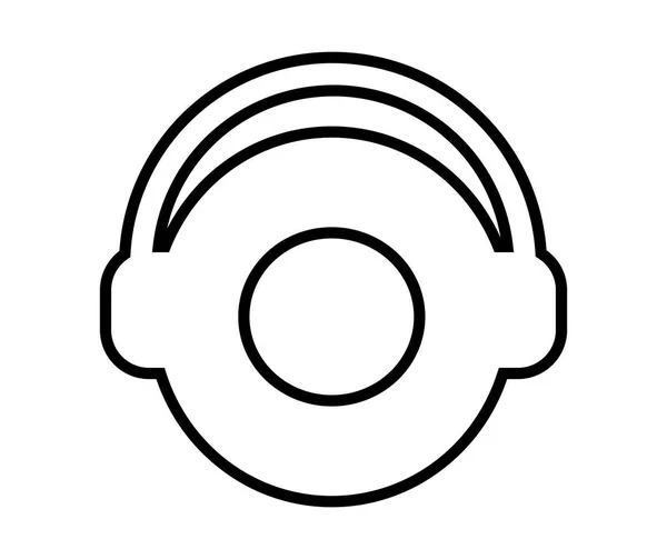 Diseño de concepto musical con auriculares — Vector de stock