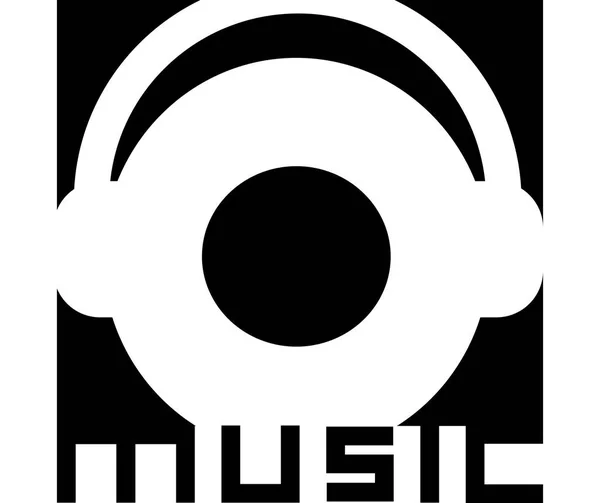 Diseño del logotipo de música — Vector de stock