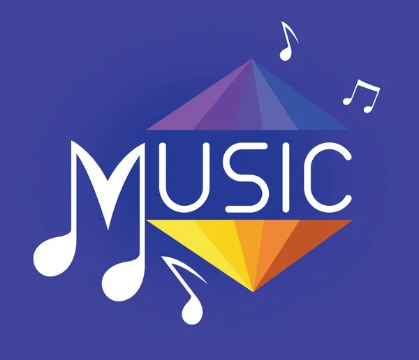Diseño del logotipo de música — Vector de stock