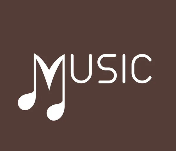Muziek Logo met opmerking — Stockvector