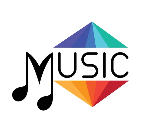 音楽ロゴのコンセプト — ストックベクタ