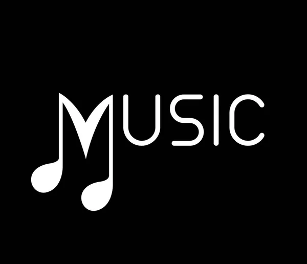 音楽ロゴのコンセプト — ストックベクタ