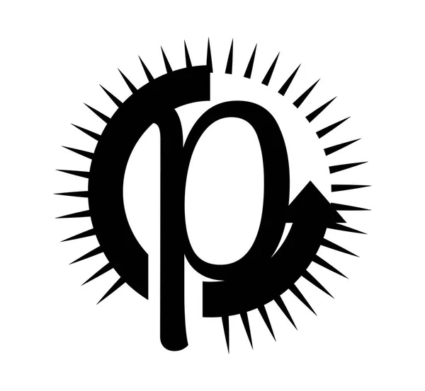 P 로고 개념 — 스톡 벡터