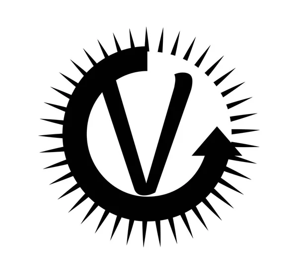 V Logo kavramı — Stok Vektör