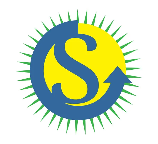Conceito do logotipo de S — Vetor de Stock