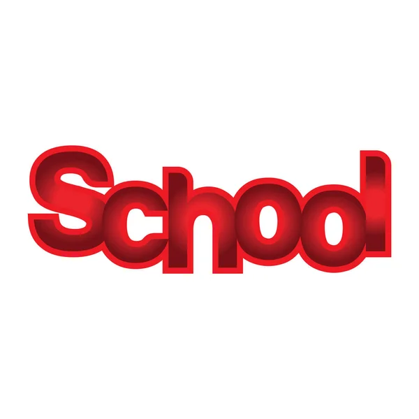 School Logo tekst — Stockvector