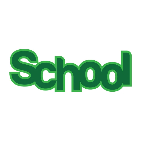 School Logo tekst — Stockvector