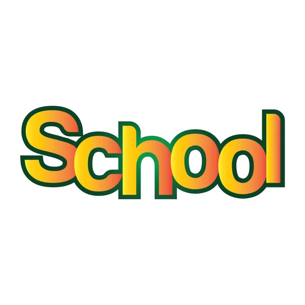 Logo escolar Texto — Vector de stock