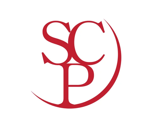 Diseño elegante del logotipo de SCP — Vector de stock