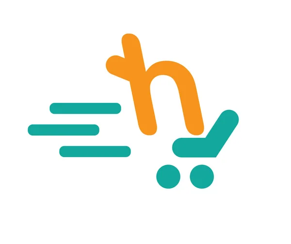 Shopping Cart Icon For H — Stock Vector