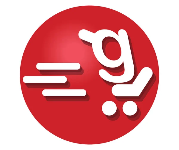 Shopping Cart Icon For G — Stockový vektor