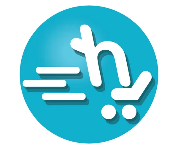 Handlevogn Icon For H – stockvektor