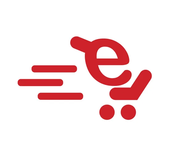 Shopping Cart Icon For E — Stock Vector