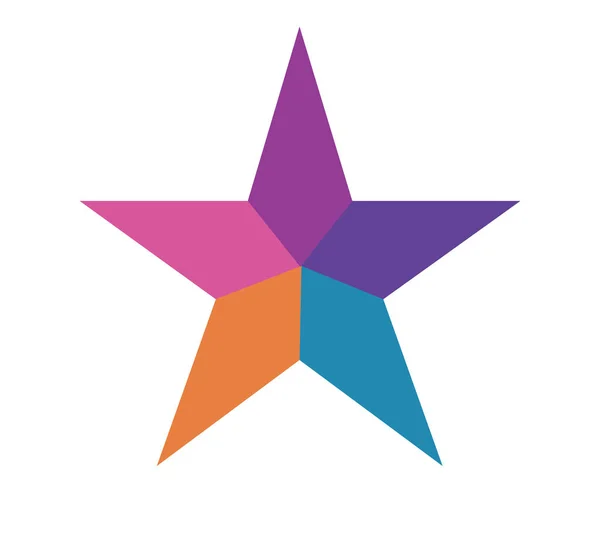 Färgglada star logo — Stock vektor