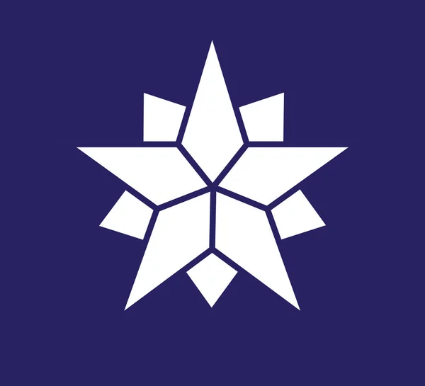 One Color Star Logo — Stock Vector