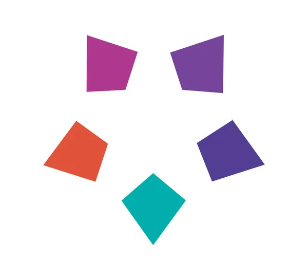 Logo estrella colorido — Vector de stock