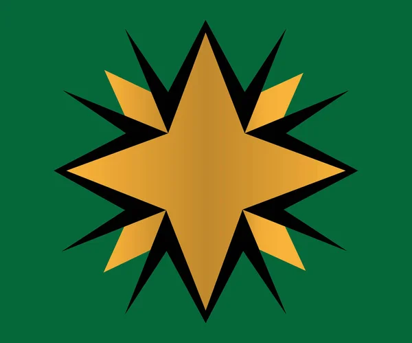 Goldenes Stern-Logo — Stockvektor