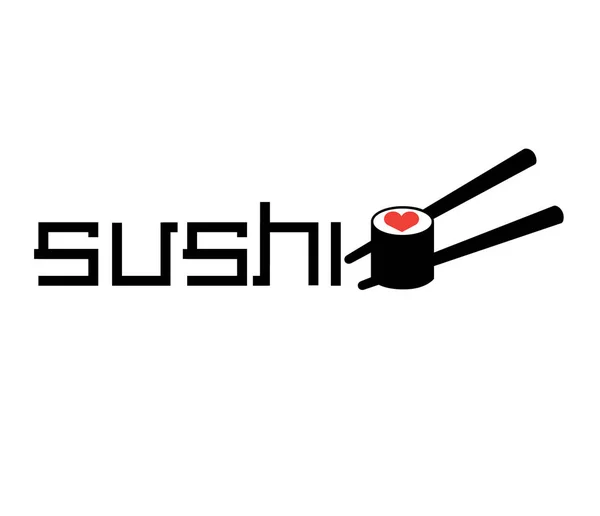 Sushi-logotypen koncept — Stock vektor