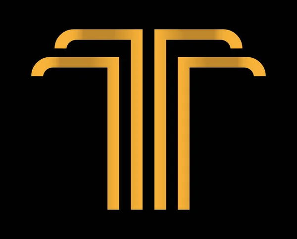 Elegáns T Logo tervezés — Stock Vector