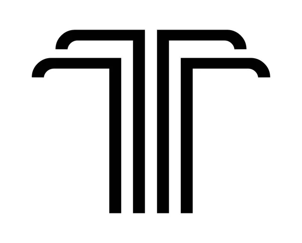 エレガントな T のロゴの設計 — ストックベクタ