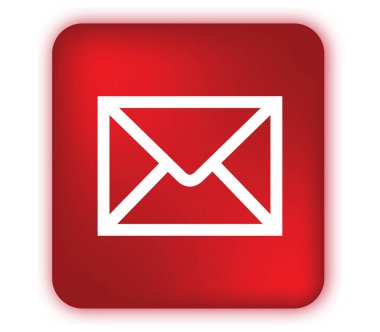 Kırmızı kutu ile e-posta simgesi