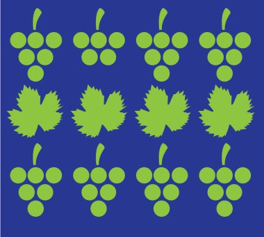 Üzüm ve yaprakları desen arka plan tasarım