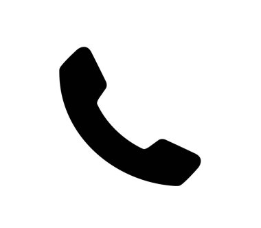 siyah bir telefon simgesi