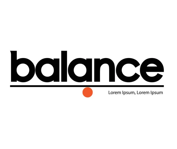 Balance Logo Concepto — Vector de stock