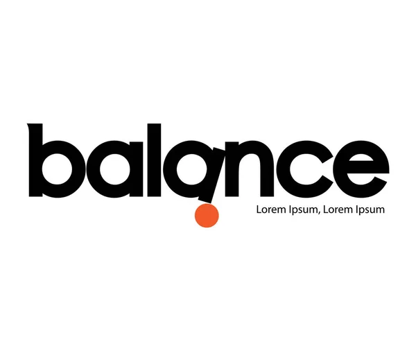 Balance Logo Concept — Stock Vector