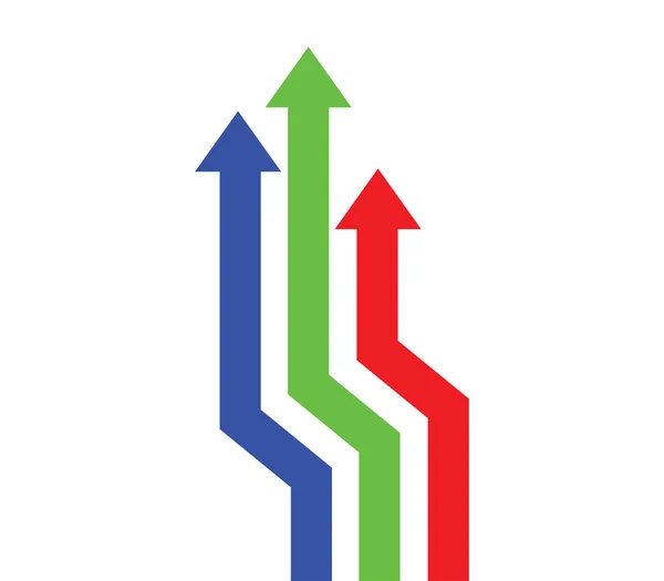 Flechas RGB arriba — Vector de stock