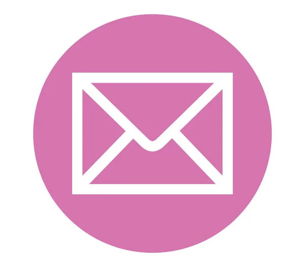 Icona e-mail con sfondo rosa — Vettoriale Stock