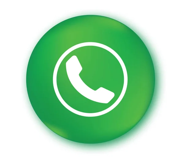 Yeşil telefon simgesi — Stok Vektör