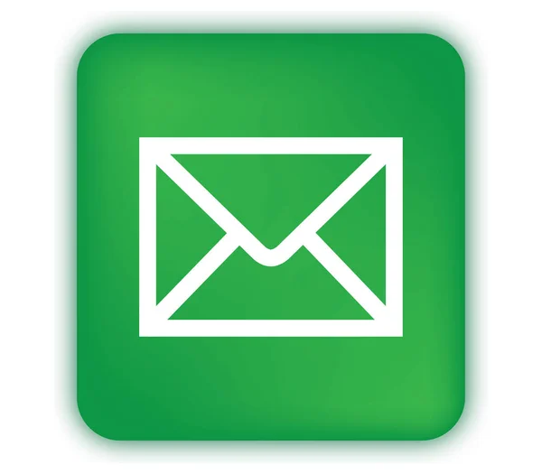 Icona e-mail con Green Box — Vettoriale Stock