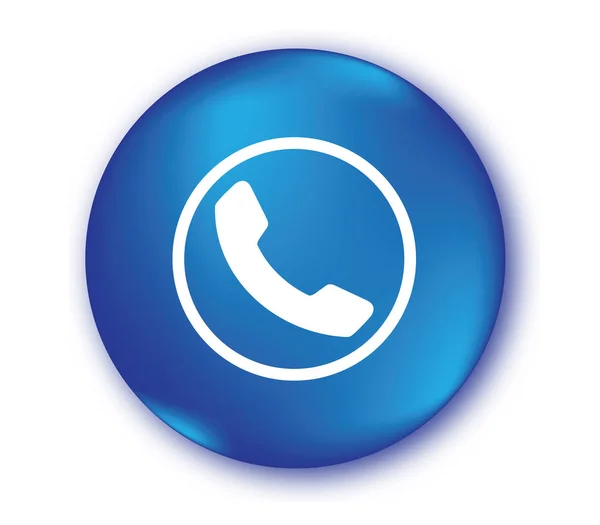 Blaues Telefon-Symbol — Stockvektor