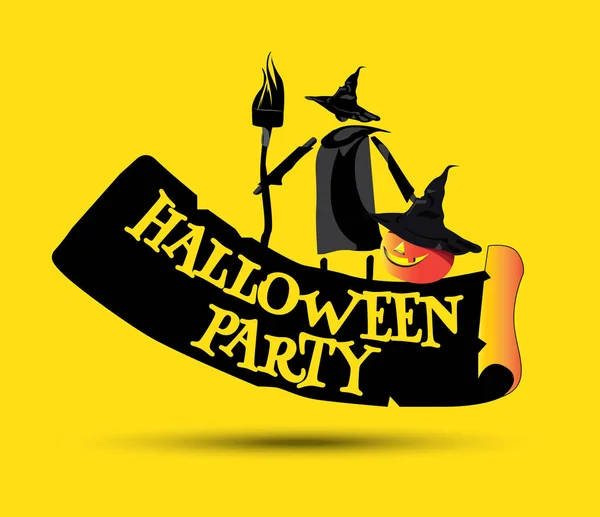 Halloween Party Concept Design — Stock Vector