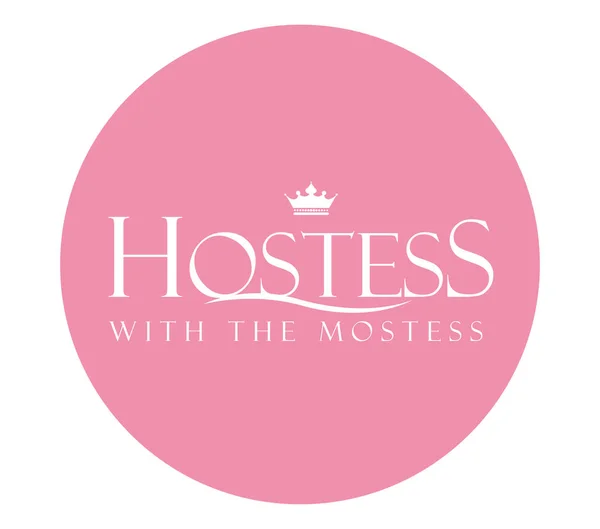 Hostitelka s Mostess Logo Design — Stockový vektor