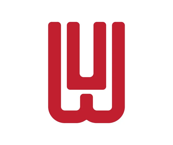 Geometrisches wu-Logo — Stockvektor