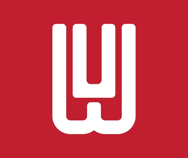 Geometrisches wu-Logo — Stockvektor