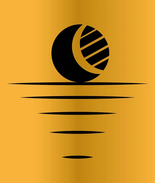 Moon Crescent Design — Stock Vector