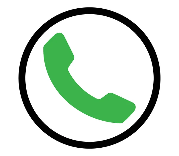 Ícone de telefone verde — Vetor de Stock